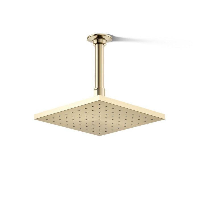 KOHLER K-13695-G Contemporary Square 8" single-function rainhead, 1.75 gpm, vibrant french gold - view 4