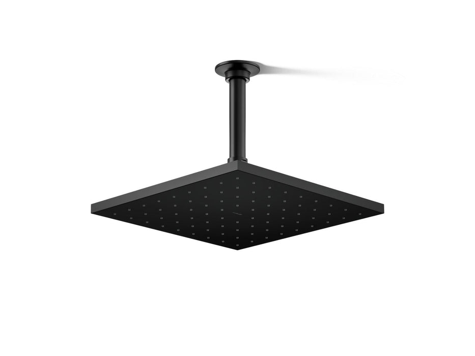 KOHLER K-13696 Contemporary Square 10" single-function rainhead, 2.5 gpm, matte black