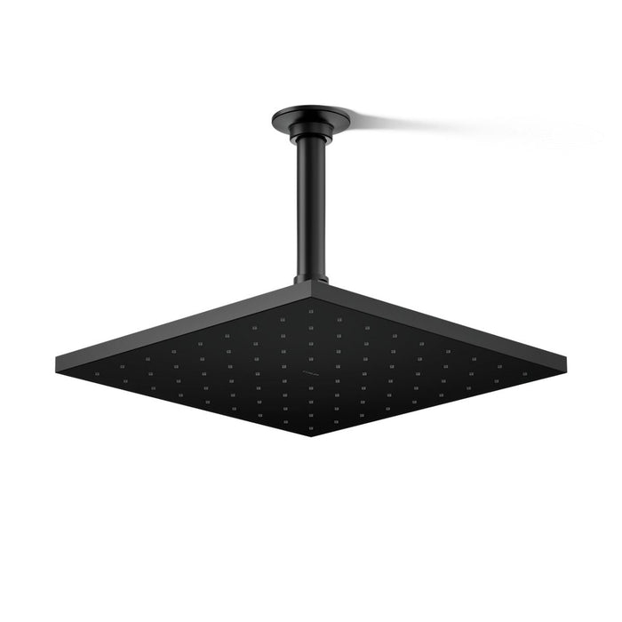 KOHLER K-13696 Contemporary Square 10" single-function rainhead, 2.5 gpm, matte black - view 3