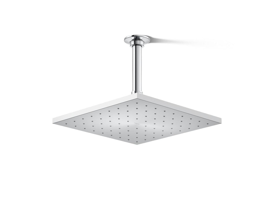 KOHLER K-13696 Contemporary Square 10" single-function rainhead, 2.5 gpm, polished chrome