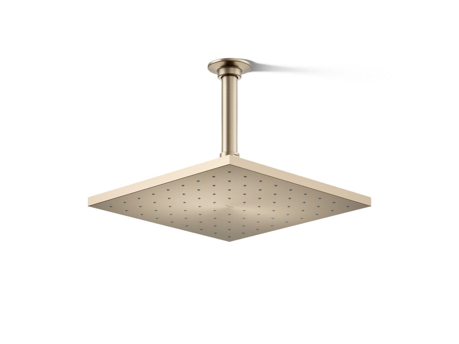 KOHLER K-13696 Contemporary Square 10" single-function rainhead, 2.5 gpm, vibrant brushed bronze