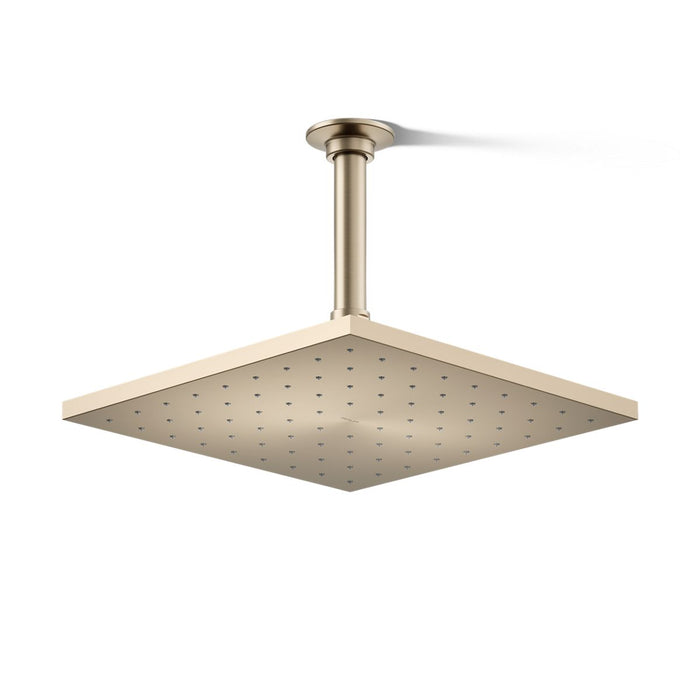 KOHLER K-13696 Contemporary Square 10" single-function rainhead, 2.5 gpm, vibrant brushed bronze - view 3
