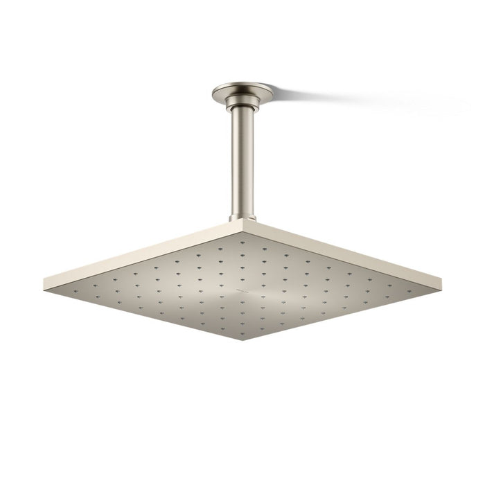 KOHLER K-13696 Contemporary Square 10" single-function rainhead, 2.5 gpm, vibrant brushed nickel - view 3