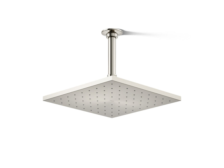 KOHLER K-13696 Contemporary Square 10" single-function rainhead, 2.5 gpm, vibrant polished nickel