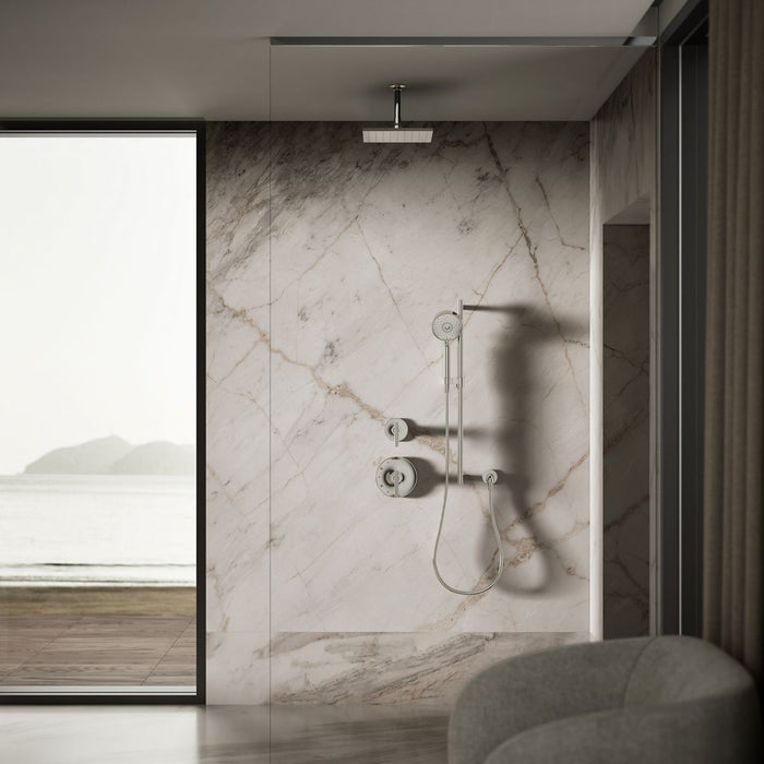 KOHLER K-13696 Contemporary Square 10" single-function rainhead, 2.5 gpm, vibrant polished nickel - view 2