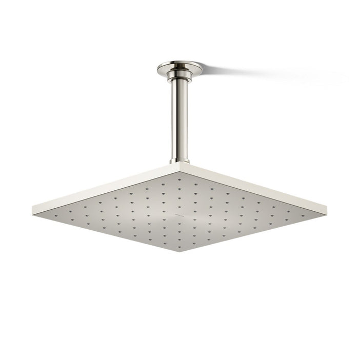 KOHLER K-13696 Contemporary Square 10" single-function rainhead, 2.5 gpm, vibrant polished nickel - view 3