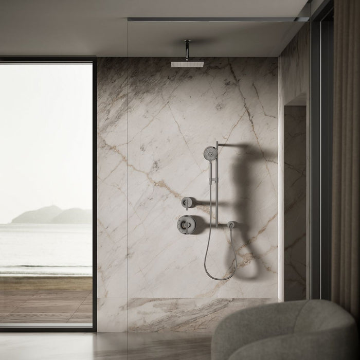 KOHLER K-13696 Contemporary Square 10" single-function rainhead, 2.5 gpm, vibrant titanium - view 2