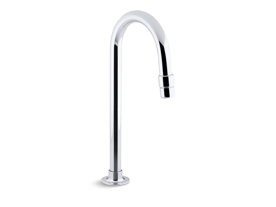 KOHLER K-13770 Bathroom sink gooseneck spout with aerator, polished chrome