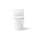 KOHLER K-1381-TBH Veil One-piece Elongated Toilet with Skirted Trapway, Dual-flush, White - front view of product