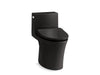 KOHLER K-1381-TBHHC Veil Hidden Cord One-piece Elongated Toilet with Skirted Trapway, Dual-flush, Black Black - 3/4 view of p