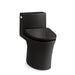 KOHLER K-1381-TBHHC Veil Hidden Cord One-piece Elongated Toilet with Skirted Trapway, Dual-flush, Black Black - 3/4 view of p