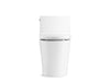 KOHLER K-1381-TBHHC Veil Hidden Cord One-piece Elongated Toilet with Skirted Trapway, Dual-flush, White - front view of produ