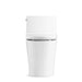 KOHLER K-1381-TBHHC Veil Hidden Cord One-piece Elongated Toilet with Skirted Trapway, Dual-flush, White - front view of produ