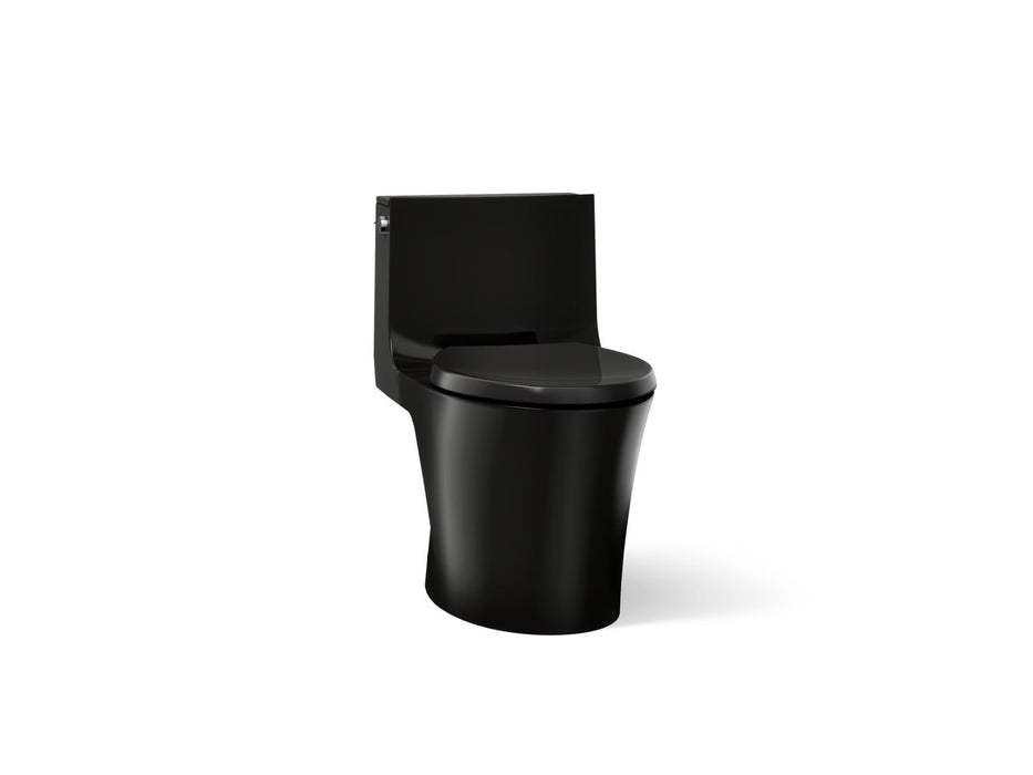 KOHLER K-1381-0 K-1381 Veil One-piece Elongated Toilet with Skirted Trapway, Dual-flush, black black