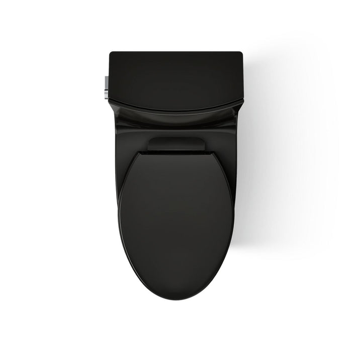KOHLER K-1381-0 K-1381 Veil One-piece Elongated Toilet with Skirted Trapway, Dual-flush, black black - view 4