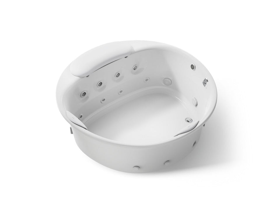 KOHLER K-1394-H3 RiverBath 66" drop-in heated whirlpool bath, white