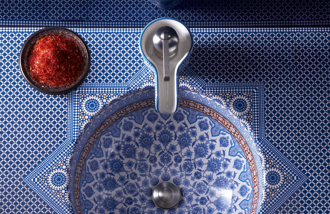 KOHLER K-14031-BU Marrakesh Vanity-top with single faucet hole, biscuit - view 2