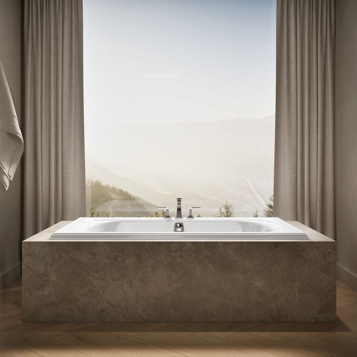 KOHLER K-1417-0 K-1417 Memoirs 72" x 42" Drop-in Bath, white - view 4