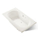 KOHLER K-1418-GH Memoirs 72" x 42" drop-in Heated BubbleMassage air bath, biscuit