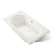 KOHLER K-1418-GHW Memoirs 72" x 42" drop-in Heated BubbleMassage air bath with Bask heated surface, biscuit