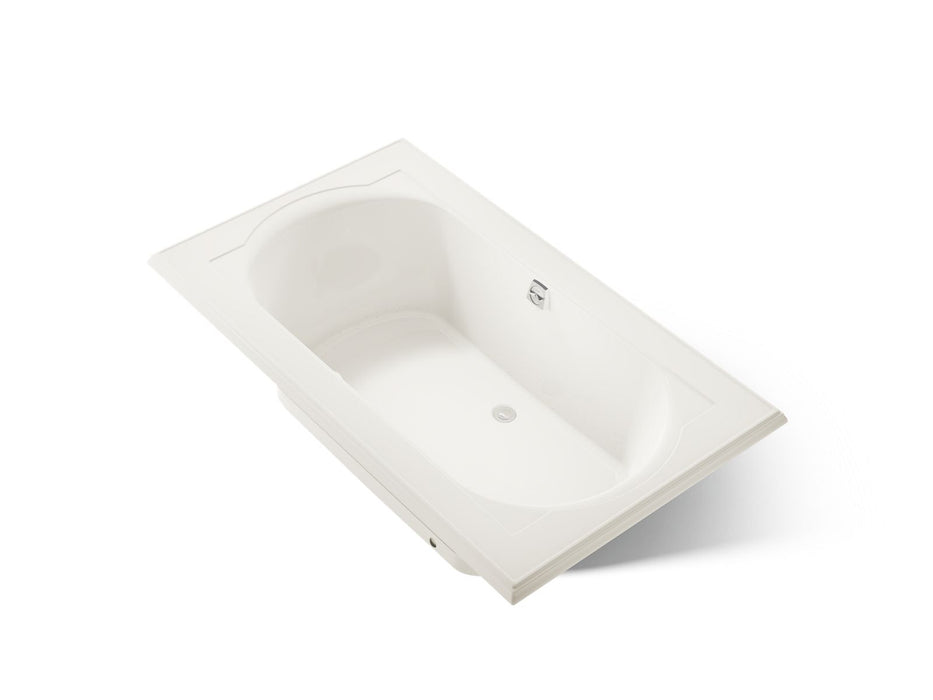 KOHLER K-1418-GHW Memoirs 72" x 42" drop-in Heated BubbleMassage air bath with Bask heated surface, biscuit