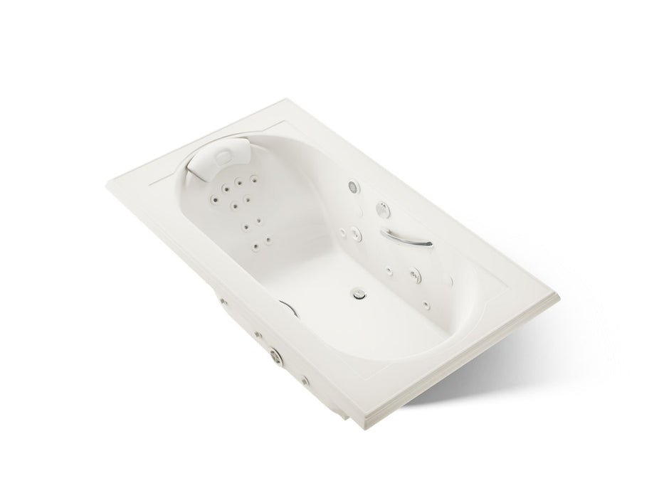 KOHLER K-1418-V Memoirs 72" x 42" drop-in Effervescence whirlpool bath, biscuit