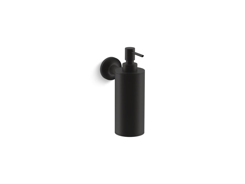 KOHLER K-14380 Purist Wall-mount soap/lotion dispenser, matte black