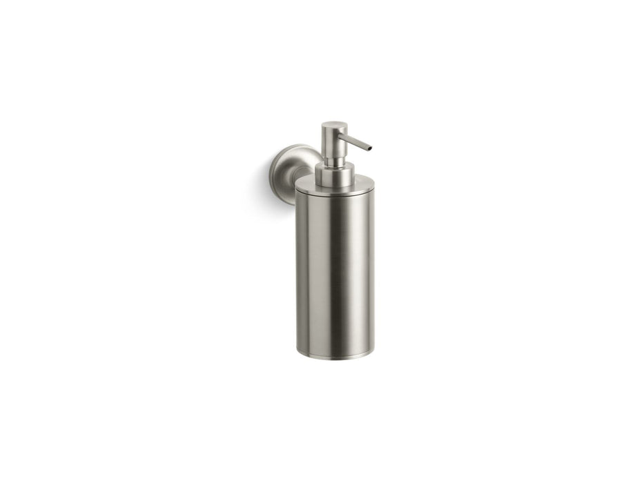 KOHLER K-14380 Purist Wall-mount soap/lotion dispenser, vibrant brushed nickel