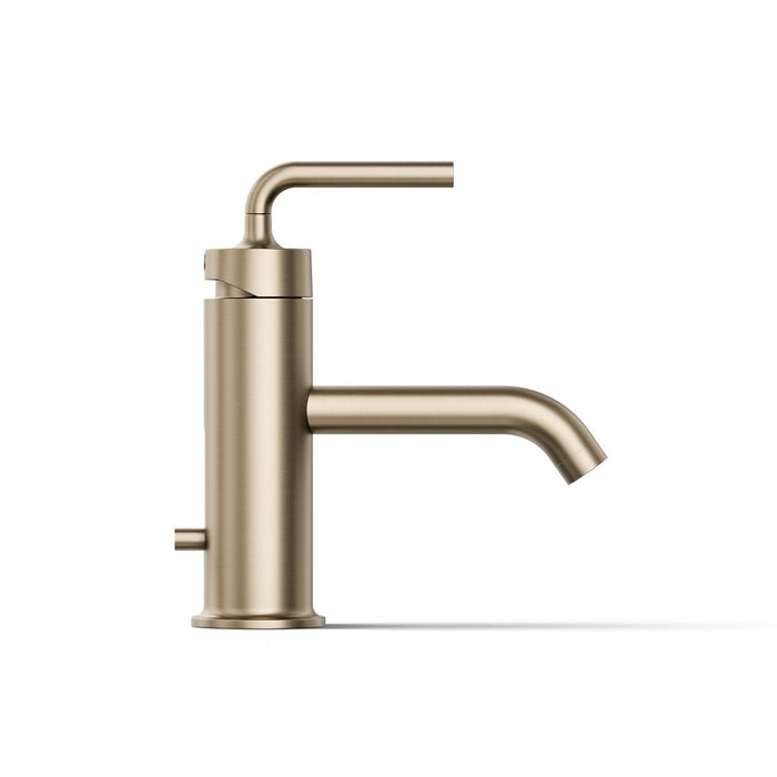 KOHLER K-14402-4A Purist Single-handle bathroom sink faucet with Straight Lever handle, 1.2 gpm, vibrant brushed bronze -...