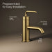 KOHLER K-14402-4A Purist Single-handle bathroom sink faucet with Straight Lever handle, 1.2 gpm, vibrant brushed moderne...