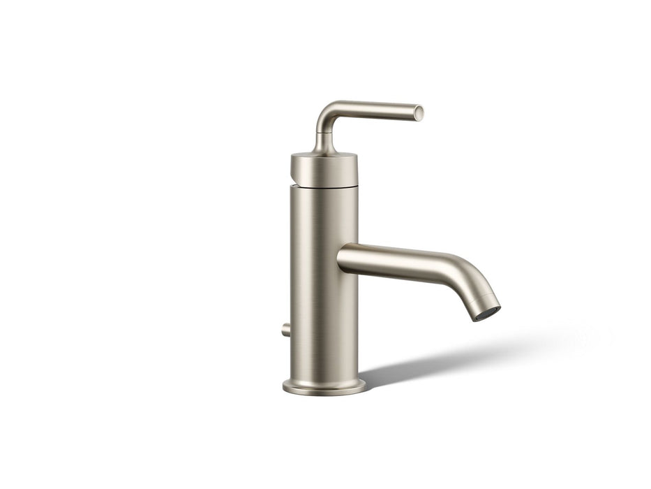 KOHLER K-14402-4A Purist Single-handle bathroom sink faucet with Straight Lever handle, 1.2 gpm, vibrant brushed nickel