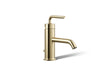 KOHLER K-14402-4A Purist Single-handle bathroom sink faucet with Straight Lever handle, 1.2 gpm, vibrant french gold