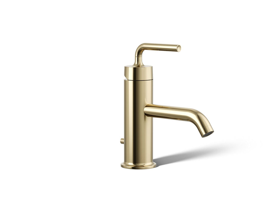 KOHLER K-14402-4A Purist Single-handle bathroom sink faucet with Straight Lever handle, 1.2 gpm, vibrant french gold