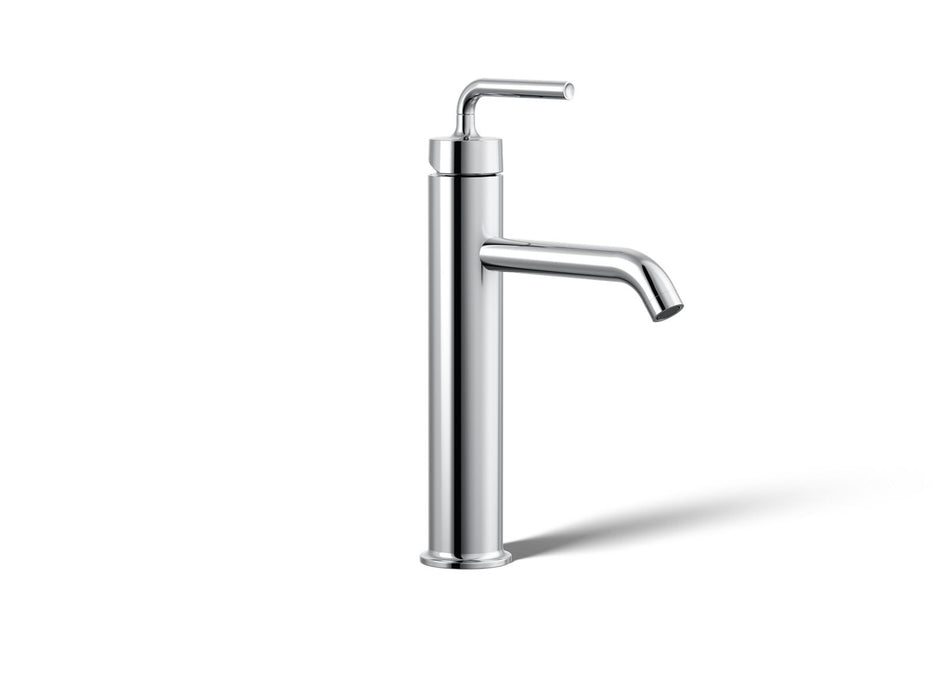 KOHLER K-14404-4A Purist Tall single-handle bathroom sink faucet with Lever handle, 1.2 gpm, polished chrome