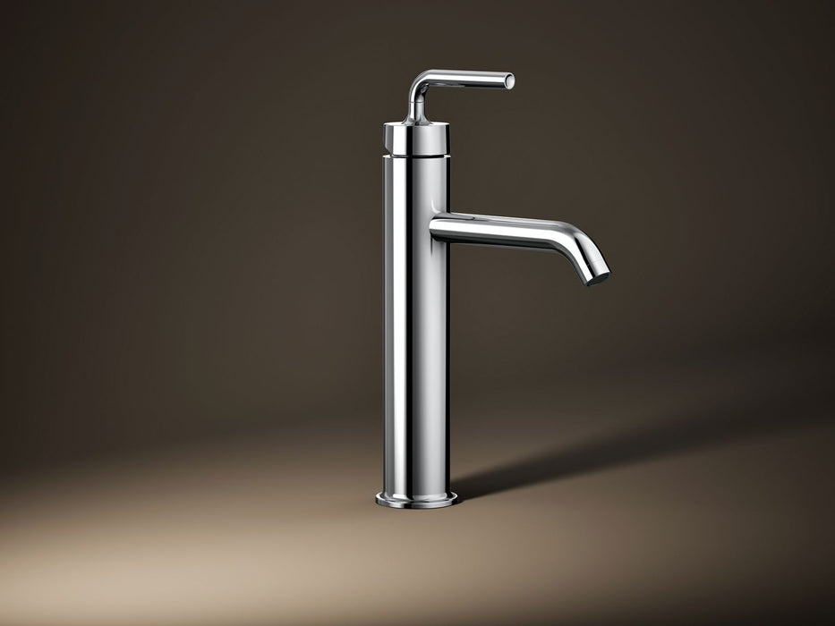 KOHLER K-14404-4A Purist Tall single-handle bathroom sink faucet with Lever handle, 1.2 gpm, polished chrome - view 3