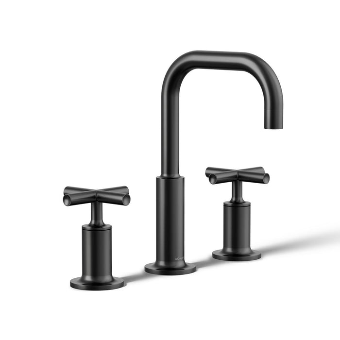 KOHLER K-14406-3 Purist Widespread bathroom sink faucet with Cross handles, 1.2 gpm