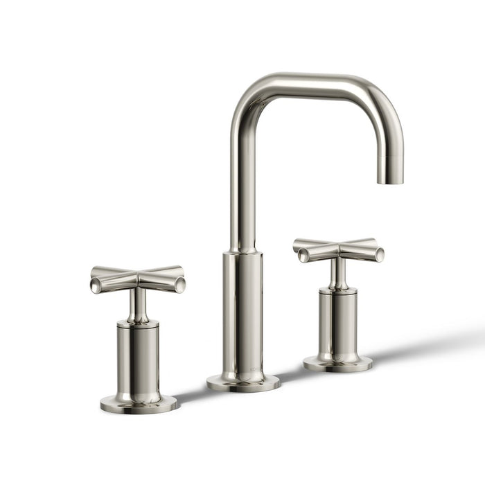 KOHLER K-14406-3 Purist Widespread bathroom sink faucet with Cross handles, 1.2 gpm