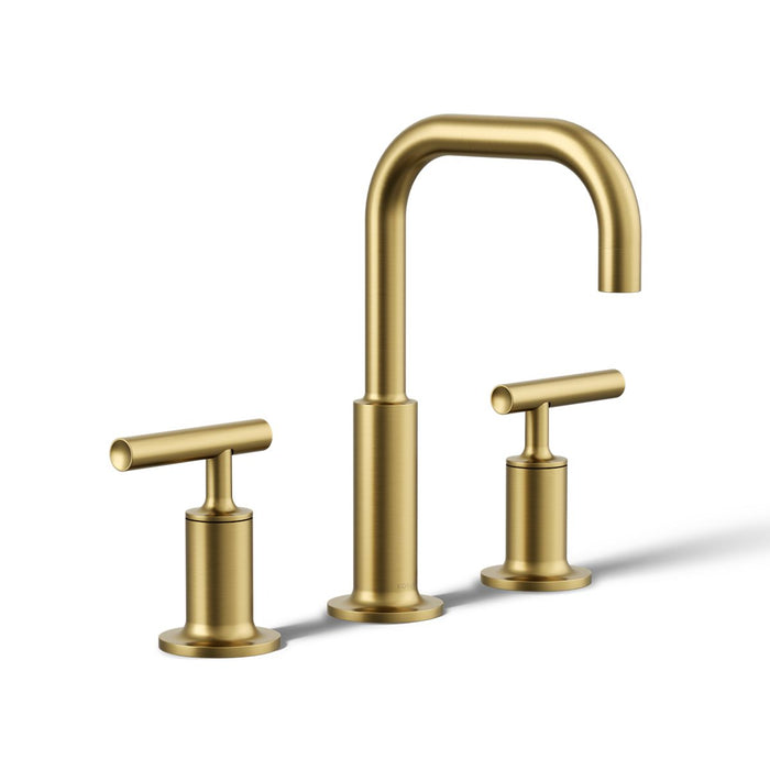 KOHLER K-14406-4 Purist Widespread bathroom sink faucet with Lever handles, 1.2 gpm