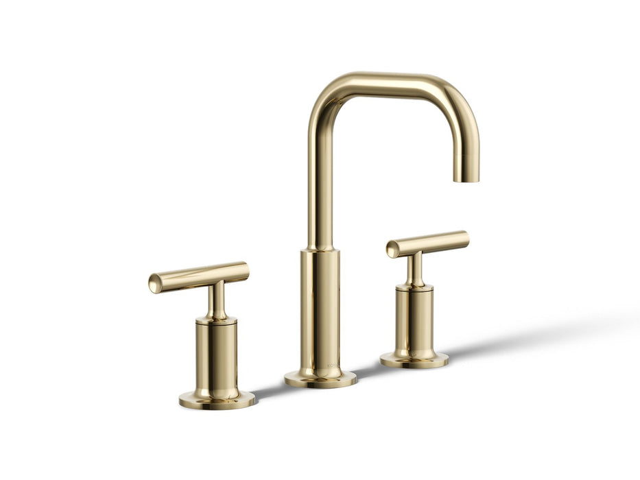 KOHLER K-14406-4 Purist Widespread bathroom sink faucet with Lever handles, 1.2 gpm
