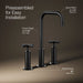 KOHLER K-14408-3 Purist Widespread bathroom sink faucet with Cross handles, 1.2 gpm, matte black - view 3