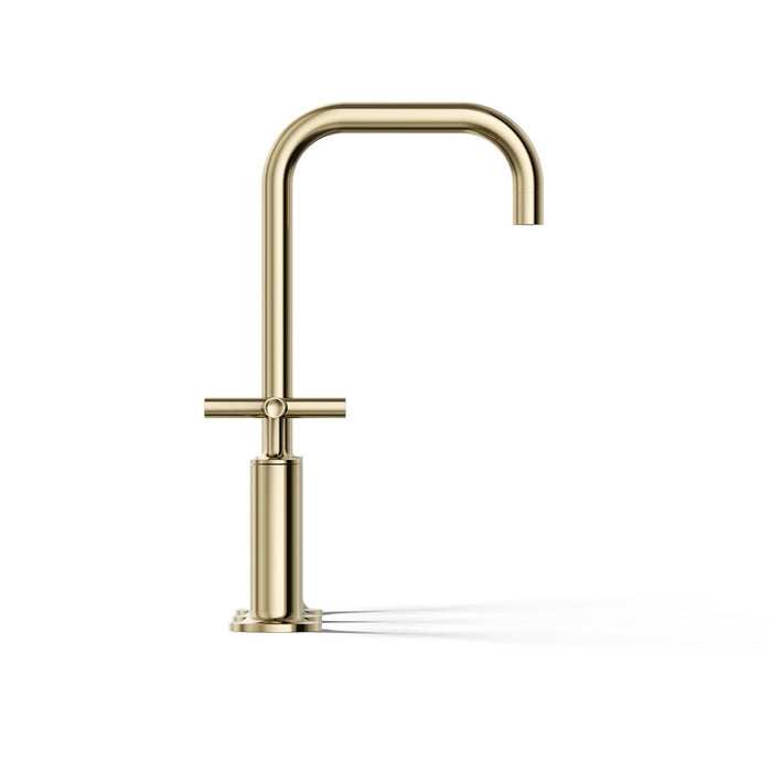 KOHLER K-14408-3 Purist Widespread bathroom sink faucet with Cross handles, 1.2 gpm, vibrant french gold - view 5