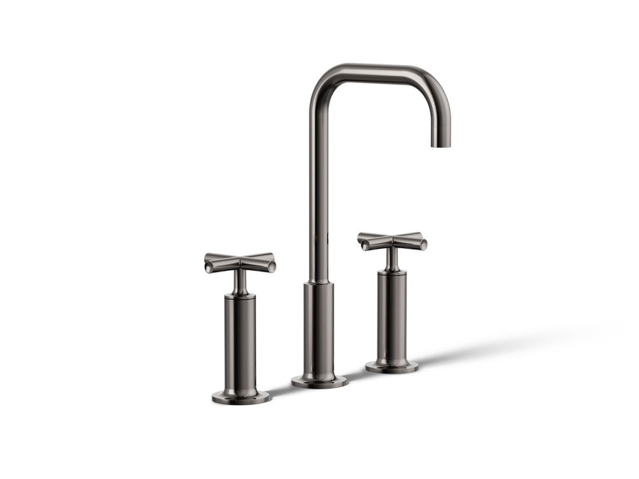 KOHLER K-14408-3 Purist Widespread bathroom sink faucet with Cross handles, 1.2 gpm