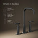 KOHLER K-14408-4 Purist Widespread bathroom sink faucet with Lever handles, 1.2 gpm, matte black - view 5
