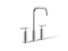KOHLER K-14408-4 Purist Widespread bathroom sink faucet with Lever handles, 1.2 gpm, polished chrome