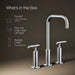 KOHLER K-14408-4 Purist Widespread bathroom sink faucet with Lever handles, 1.2 gpm, polished chrome - view 5