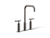 KOHLER K-14408-4 Purist Widespread bathroom sink faucet with Lever handles, 1.2 gpm, vibrant titanium