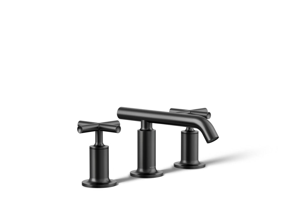 KOHLER K-14410-3 Purist Widespread bathroom sink faucet with Cross handles, 1.2 gpm
