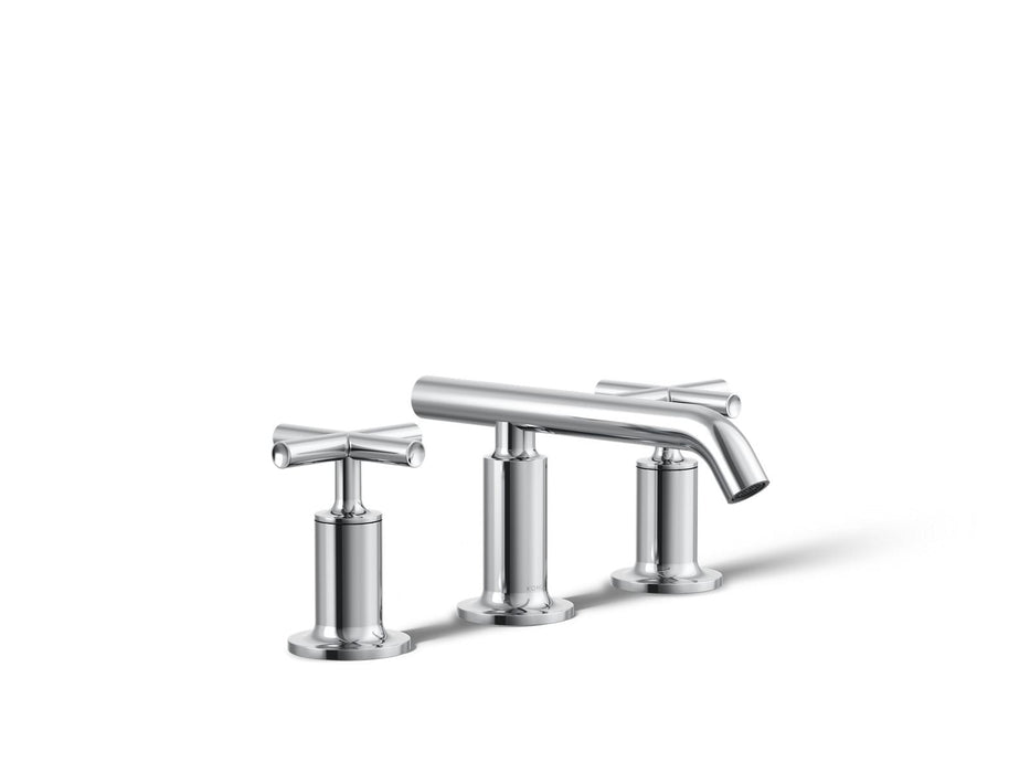 KOHLER K-14410-3 Purist Widespread bathroom sink faucet with Cross handles, 1.2 gpm