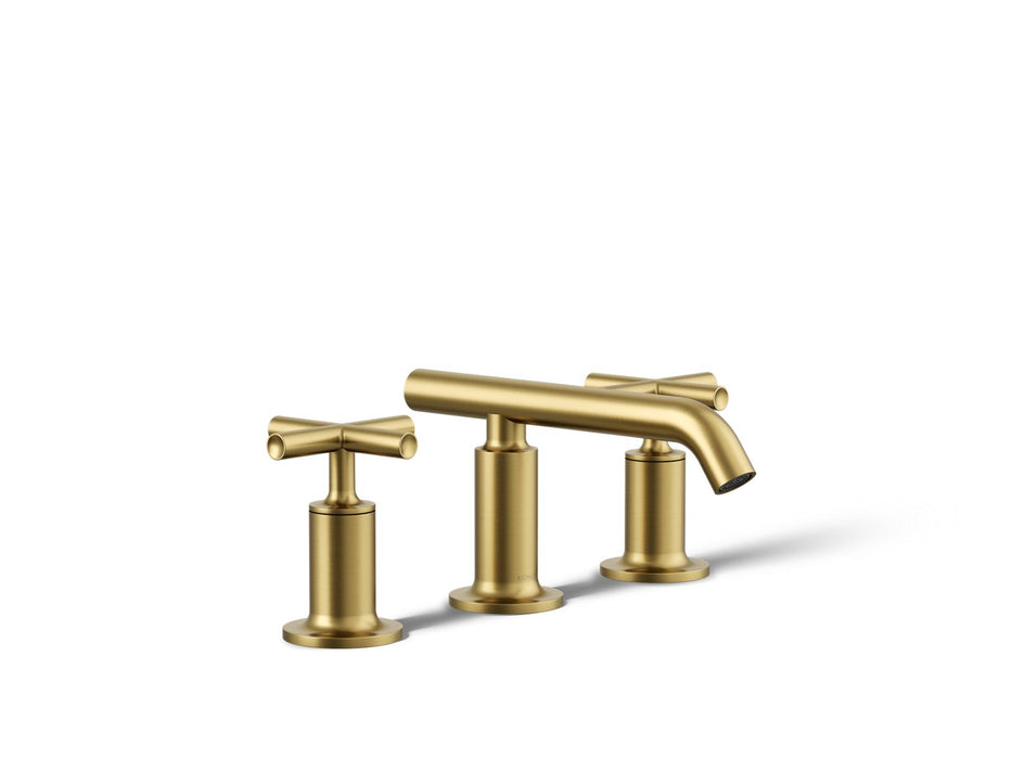 KOHLER K-14410-3 Purist Widespread bathroom sink faucet with Cross handles, 1.2 gpm