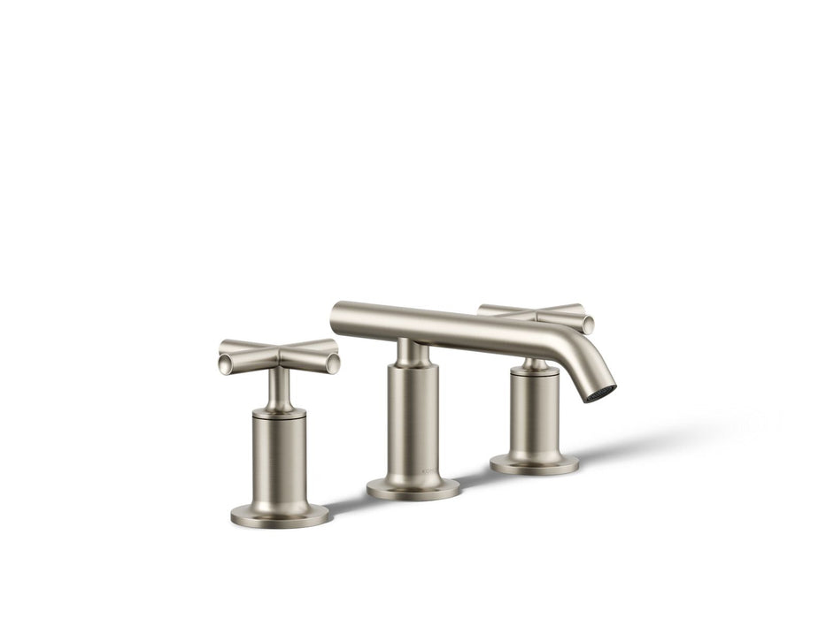 KOHLER K-14410-3 Purist Widespread bathroom sink faucet with Cross handles, 1.2 gpm